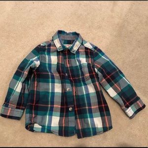 Cat & Jack Plaid Button-Down Shrt 2T***Like New***